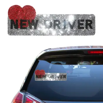 Креативная Наклейка для автомобиля Начинающего водителя Lady Driver Блестящая Наклейка на кузов автомобиля для женщин-девушек Аксессуары для женщин - Изображение 1  