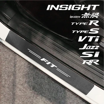 Накладка порога двери автомобиля из углеродного волокна для Honda City Insight Fit VTEC Legend Modulo Auto Protector Аксессуары для мотоциклов - Изображение 1  
