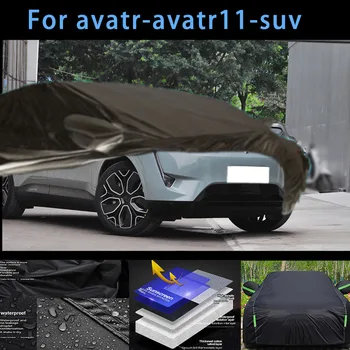 Для Audi-avatr11-внедорожник Наружная защита, полные Автомобильные чехлы, Снежный покров, Солнцезащитный Козырек, Водонепроницаемые Пылезащитные Внешние Автомобильные аксессуары - Изображение 1  