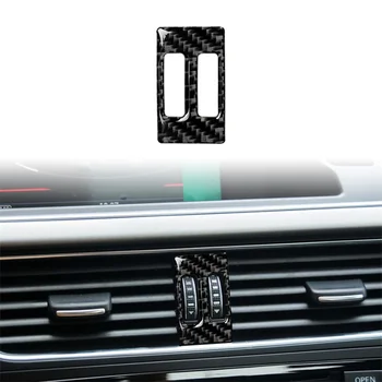 Для Audi A4 B8 A5 Q5 2009-2016 Автомобильные наклейки из углеродного волокна, Вентиляционная ручка для автомобильного кондиционера, отделка рамы, Аксессуары для интерьера автомобиля - Изображение 1  