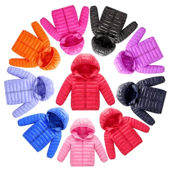 Осеннее теплое пуховое пальто с капюшоном для мальчиков и девочек, подростковая парка, детская зимняя куртка 2023, новая модная детская куртка, верхняя одежда - Изображение 1  
