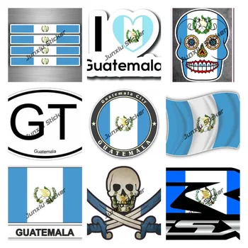 Виниловая наклейка с флагом Гватемалы, Тактический Победный жест, Наклейка с флагом Гватемалы, Наклейка на окна автомобиля, Бампер, заднее стекло, багажник - Изображение 1  