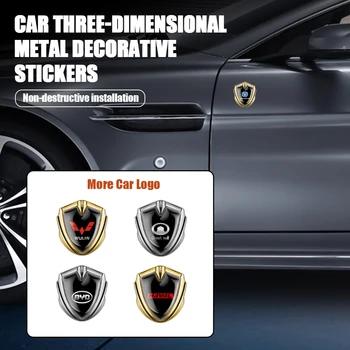 3D Щит, эмблема, металлический значок, боковое крыло автомобиля, наклейка на задний багажник для Peugeot 508 5008 406 407 408 206 207 3008 4008 5008 - Изображение 1  