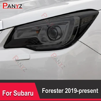 Для Subaru Forester 2019 2020 2021 2022 Защитная пленка для автомобильных фар, восстановление фар, Прозрачная черная наклейка из ТПУ - Изображение 1  