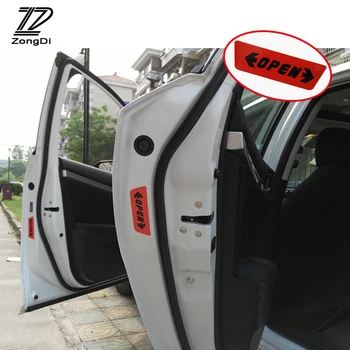ZD 1 комплект предупреждающих наклеек на дверь автомобиля со светоотражающими элементами безопасности для Peugeot 307 Mazda 3 6 Ford focus 2 Renault duster аксессуары - Изображение 1  