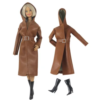 Модный комплект меховой одежды DC10 для Barbie Blyth 1/6 30 см MH CD FR SD Kurhn BJD Кукольная одежда Игрушка в подарок для девочки - Изображение 1  