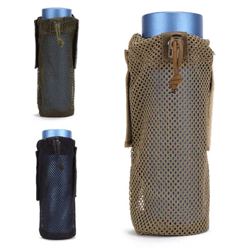 Многофункциональный сетчатый чехол для бутылки с водой для путешествий на открытом воздухе Сумка для аксессуаров Molle Поясная тактическая сумка для бутылки с водой 1ШТ - Изображение 1  