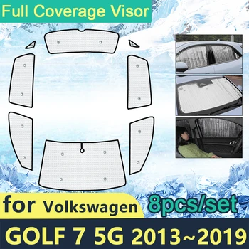 Солнцезащитные козырьки для Volkswagen Golf 7 5G 2013 ~ 2019 Солнцезащитные стекла автомобиля VW Козырек бокового окна Аксессуары Shaby - Изображение 1  