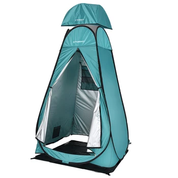 TOMSHOO Всплывающая душевая палатка для уединения, палатка для раздевалки со съемным дождевиком и полом для кемпинга, пляжный туалет, душевая ванная комната - Изображение 1  