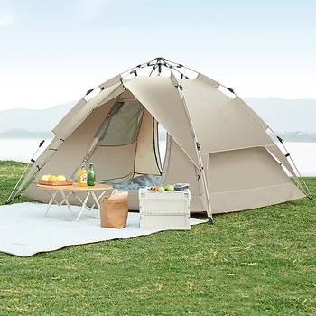 Палатка Наружная Полностью Автоматическая Открывающаяся Кемпинг Кемпинг Барбекю Парк Солнцезащитный Крем Дождь Складная Палатка для удобного хранения - Изображение 1  