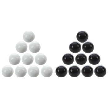 20 шт мраморных шариков 16 мм стеклянные шарики Knicker Стеклянные шарики для украшения цветные самородки игрушка черно-белая - Изображение 1  