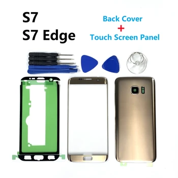 Замена стекла переднего экрана, объектива, сенсорной панели для Samsung Galaxy S7 Edge G935 S7 G930, задней крышки батарейного отсека, задней крышки корпуса - Изображение 1  