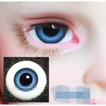 Кукольные глаза Bjd Голубые Глазные яблоки из многослойного стекла 1/6 1/4 SD.14mm 16mm Бесплатная коробка Кукольных аксессуаров AG15 - Изображение 1  