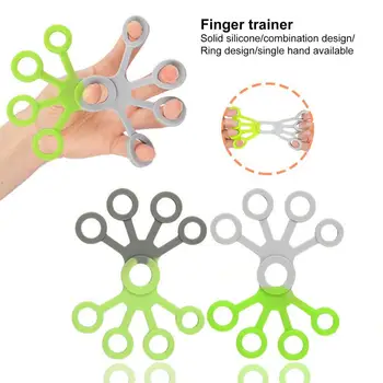 Ручной захват, Силиконовый растяжитель для пальцев, Яркий цвет, Многоразовый, для терапии рук, Усилитель захвата, Тренажер для пальцев, Силовой тренажер - Изображение 1  