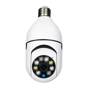 Камера с лампочкой HDWIFI e27 винтового типа, Дневное и ночное полноцветное освещение, камера наблюдения высокой четкости, Двойной свет, вращение на 360 градусов - Изображение 1  