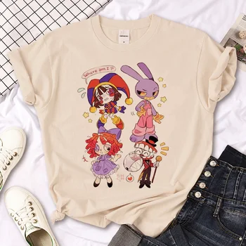 Топ Digital Circus, женские японские забавные летние футболки, дизайнерская уличная одежда для девочек - Изображение 1  