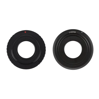 Переходное кольцо для объектива камеры с черным C-образным креплением, 2 шт. Подходит для Canon EOS M M2 M3 и 1 шт. Подходит для Fujifilm X Mount Fuji X-Pro - Изображение 1  