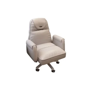 Поворотное мобильное офисное кресло С кожаным подлокотником для рабочего колена, Роскошное индивидуальное симпатичное кресло для приема гостей, Офисная мебель Meuble - Изображение 1  