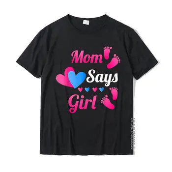 Мужская футболка Gender Reveal Mom Says Girl Team, розовая футболка Baby Reveal, топы, футболки из хлопка в стиле ретро, персонализированные мужские футболки для отдыха - Изображение 1  