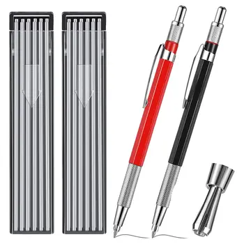 Карандаш для сварки с 24 серебряными насадками, механический карандаш, ножницы для изготовления серебряных карандашей по металлу со встроенной точилкой - Изображение 1  