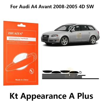Защитная пленка для дверных краев ZHUAIYA, Защитная пленка для дверных ручек, TPU PPF для автомобильных принадлежностей Audi A4 Avant 2012-2005 4D SW - Изображение 1  
