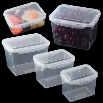 Пластиковая коробка для Бенто 7 размеров, контейнер для хранения закусок для пикника, Ланч-бокс для приготовления еды, ланч-бокс для детей, Школьная посуда, Походная посуда - Изображение 1  