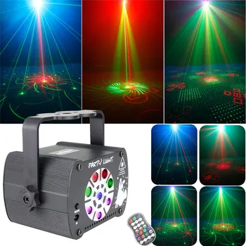 120 Узор 9 Объектив Двойной R & G Лазерный Проектор DJ Disco Light Party RGB UV LED Танцевальное Украшение На День Рождения Сценический Эффект Лампы F11D2 - Изображение 1  