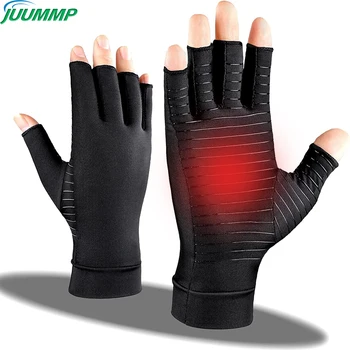 Перчатки от компрессионного артрита JUUMMP, 1 пара, для поддержки запястья, хлопок, женские, Мужские, Терапевтические Перчатки-браслеты, для снятия боли в суставах, Бандаж для рук - Изображение 1  