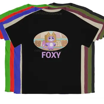 Милые мужские футболки Foxy в стиле хип-хоп, Винтажные футболки Lanky Box для отдыха, Футболка Оверсайз Для мужчин, мужская графическая футболка на День отца, Camisas - Изображение 1  
