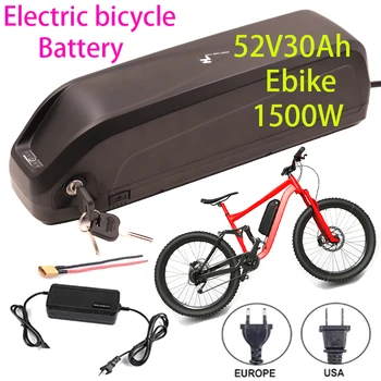 С Зарядным устройством Электрическая Велосипедная Батарея Hailong 18650 Cells Pack BBS03 52V 17Ah 48V 36V 60V 20Ah Мощная Велосипедная Литиевая Батарея - Изображение 1  
