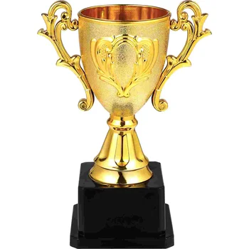 Трофей Трофеи Награда Пластиковая Золотая Детская Наградная Чашка Победитель Мини-Кубков Детская Награда Забавный Трофей Трофические Медали Футбольная Игрушка Золотая - Изображение 1  