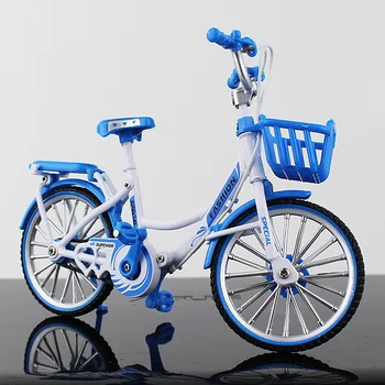 Мини-модель велосипеда из сплава 1: 10, Отлитый под давлением Металлический палец, Городской велосипед, симулятор гонок на горных велосипедах, Коллекция игрушек для взрослых, дети - Изображение 1  