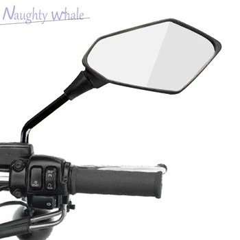 НОВОЕ зеркало заднего вида для мотоцикла, скутера, электровелосипеда, зеркала заднего вида, выпуклое зеркало с обратной стороны, 8 мм, 10 мм для Honda Yamaha Suzuki... - Изображение 1  
