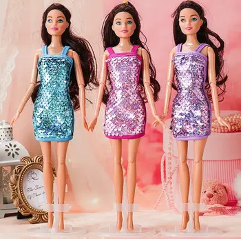 LX373 красивое модное платье с поясом, одежда, подарки для ваших кукол 1/6 babi xinyi fr fr2 mizi Mengfan - Изображение 2  