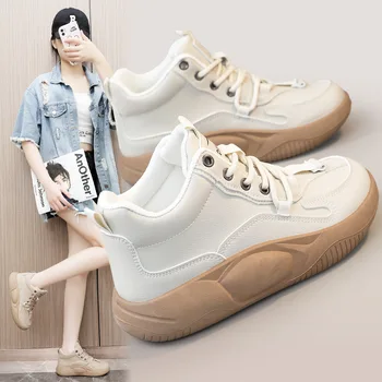 Новая модная повседневная женская обувь Simple Осень 2023, Универсальная дышащая обувь для одиночных прогулок, Корейская студенческая обувь - Изображение 2  
