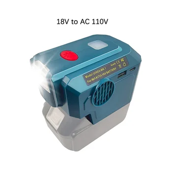Инвертор мощностью 200 Вт для аккумулятора напряжением от 18 В до 110 В переменного тока, портативный модифицированный синусоидальный инверторный генератор - Изображение 2  