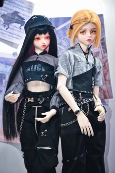 Одежда для куклы BJD, подходящая для размера 1/3, функциональный комплект одежды hardcore серого цвета, аксессуары для куклы (4 балла) - Изображение 2  