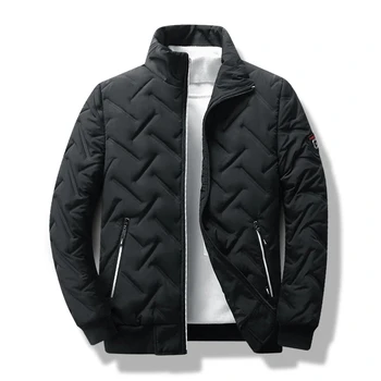 Новая куртка Топ 100, мужская толстая куртка, осенне-зимний хлопковый пуховик Harajuku, повседневная куртка, мужская модная хлопковая куртка - Изображение 2  