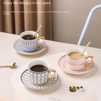 Кофейная Чашка KAWASIMAYA High Beauty Light Luxury Ins Wind Cup и Набор Тарелок Высокого Класса High End Изысканный Послеобеденный Чайный Сервиз - Изображение 2  