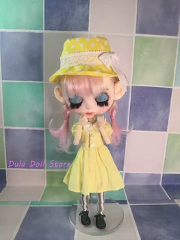 Одежда для куклы Dula, платье, набор желтых шляп Blythe ob24 ob22 Azone Licca ICY JerryB 1/6 Аксессуары для куклы Bjd - Изображение 2  