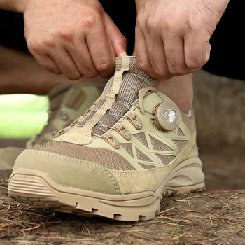 Тактическая тренировочная обувь для пустыни Военные ботинки Мужские кроссовки Весна осень Уличная походная обувь для скалолазания Рабочие ботинки Мужские - Изображение 2  
