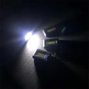 1 / 2ШТ Портативные Походные фонари Лампа на батарейках светодиодный аварийный фонарь Аккумуляторный фонарь высокой мощности COB Брелок Фонарик - Изображение 2  