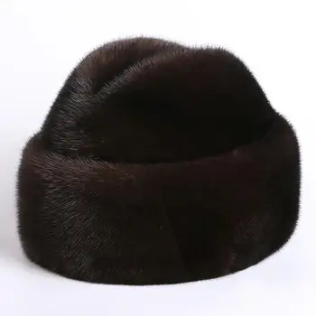 Зимняя шапка Зимняя мужская шапка из искусственного меха, утолщенный плюш, Непромокаемый Ветрозащитный модный аксессуар для улицы, мужская зимняя шапка - Изображение 2  