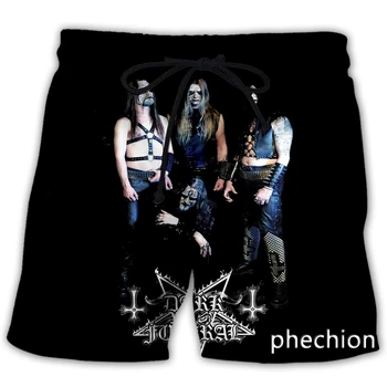 phechion Новые мужские/женские повседневные шорты с 3D-принтом Dark Funeral Band, модная уличная одежда, мужские свободные спортивные шорты A306 - Изображение 2  