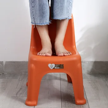 Пластиковый стул HH318 может вместить самодельный противоскользящий табурет для обуви, спинку стула - Изображение 2  