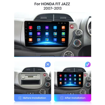 Android Автомобильное радио Carplay для HONDA FIT JAZZ 2007-2013 Мультимедийный Видеоплеер 2DIN 4G DSP Автомобильная Радионавигация GPS БЕЗ 2Din DVD - Изображение 2  