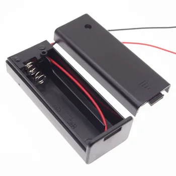 20ШТ Чехол-держатель для батарейки 1,5 В типа АА с переключающим проводом Батарейки типа АА Коробка для хранения с одним слотом и свинцовой крышкой - Изображение 2  