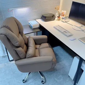 Роскошный Офисный стул на колесиках, Эргономичный Вращающийся Офисный стул с акцентом, Удобная Мебель для спальни Cadeiras De Escritorio - Изображение 2  