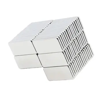 Неодимовый магнит N35 NdFeB 25x10x5 мм, блок, сверхсильный прямоугольный магнит, постоянный блок небольшого размера, магнитный материал - Изображение 2  