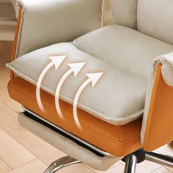 Офисное кресло Nordic с двойной спинкой на колесиках, кресло с эффектом памяти, игровые стулья, Поворотная подушка, Мобильная Офисная мебель Cadeiras De Gamer - Изображение 2  